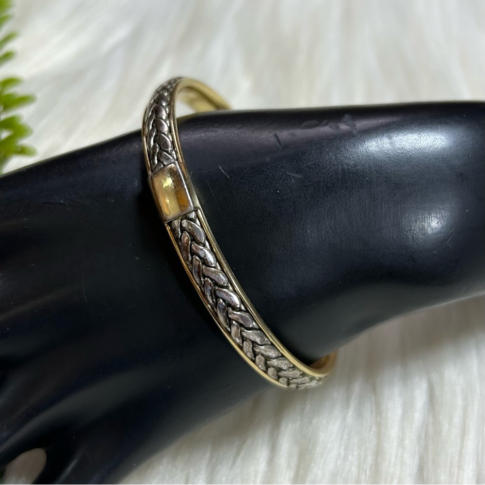 Liz Claiborne two tone bangle Bracelet - Picture 7 of 8